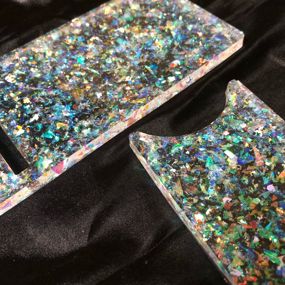 Aurora Rainbow Confetti Phone Stand - Picture 8 of 14